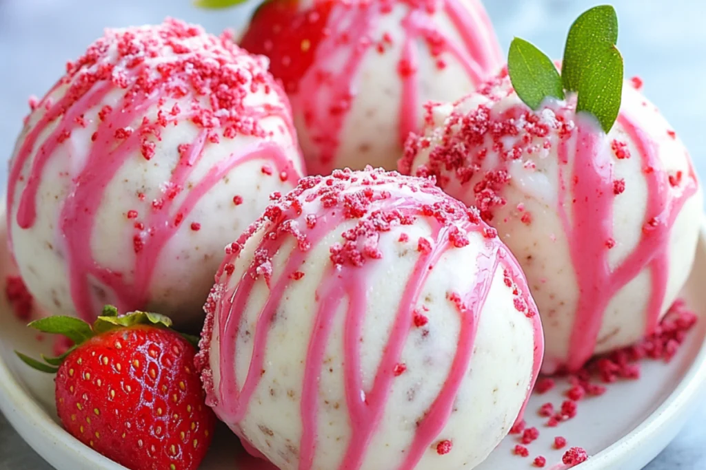 Strawberry Cheesecake Protein Balls