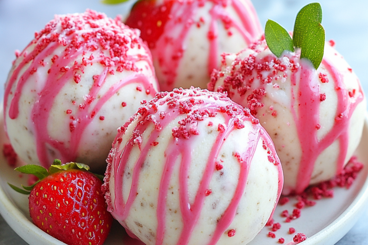 Strawberry Cheesecake Protein Balls